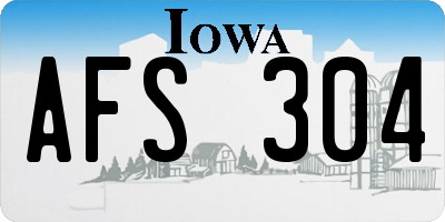 IA license plate AFS304