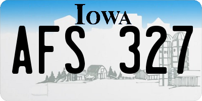 IA license plate AFS327