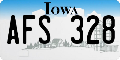 IA license plate AFS328