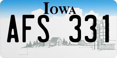 IA license plate AFS331