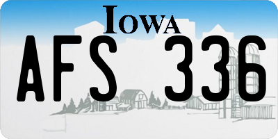IA license plate AFS336