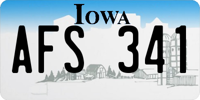 IA license plate AFS341