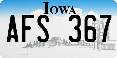 IA license plate AFS367