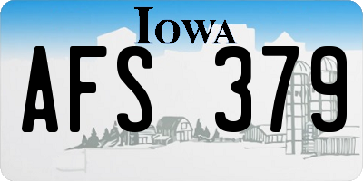 IA license plate AFS379