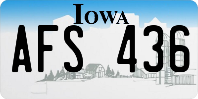 IA license plate AFS436