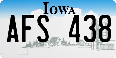 IA license plate AFS438