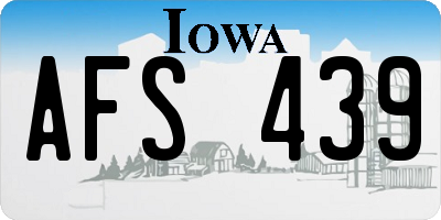 IA license plate AFS439