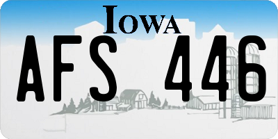IA license plate AFS446