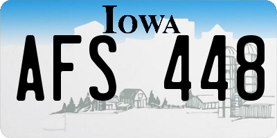 IA license plate AFS448