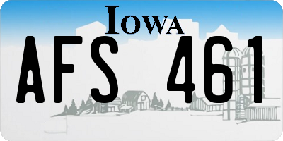 IA license plate AFS461