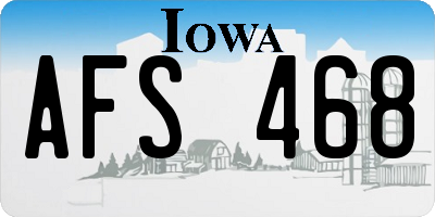 IA license plate AFS468
