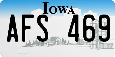 IA license plate AFS469