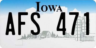 IA license plate AFS471