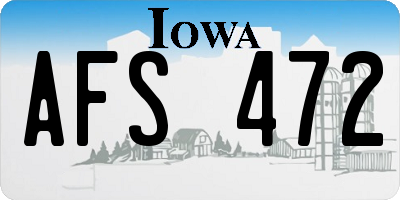 IA license plate AFS472