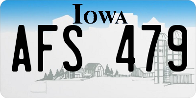 IA license plate AFS479