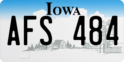 IA license plate AFS484