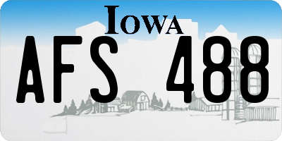 IA license plate AFS488