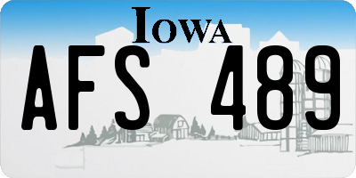 IA license plate AFS489