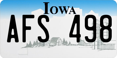 IA license plate AFS498