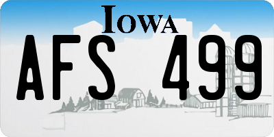 IA license plate AFS499
