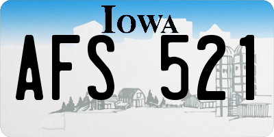 IA license plate AFS521