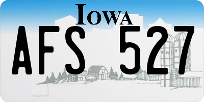 IA license plate AFS527