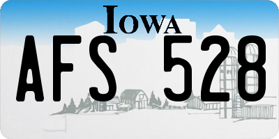 IA license plate AFS528