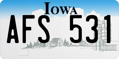 IA license plate AFS531