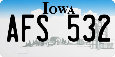 IA license plate AFS532