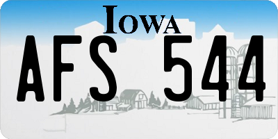 IA license plate AFS544