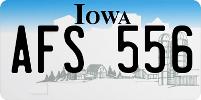 IA license plate AFS556
