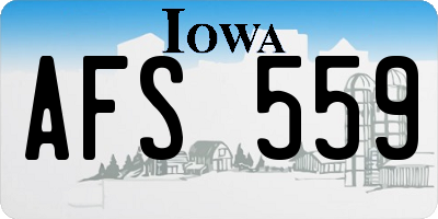 IA license plate AFS559