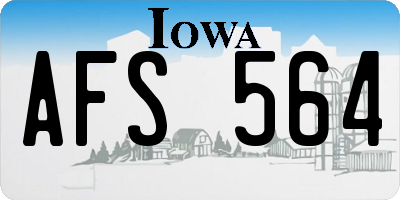 IA license plate AFS564