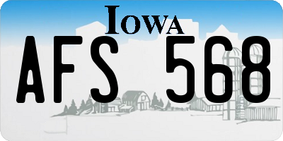 IA license plate AFS568