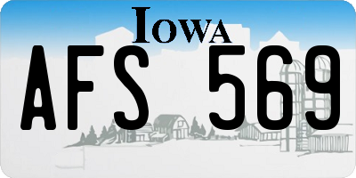 IA license plate AFS569