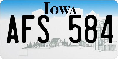 IA license plate AFS584