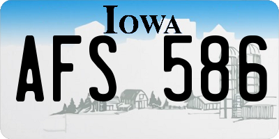IA license plate AFS586