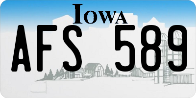 IA license plate AFS589