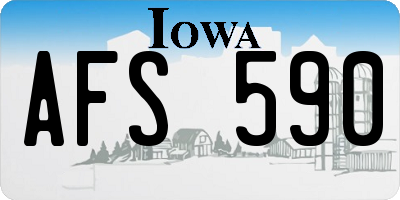 IA license plate AFS590