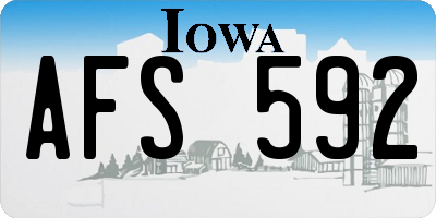 IA license plate AFS592
