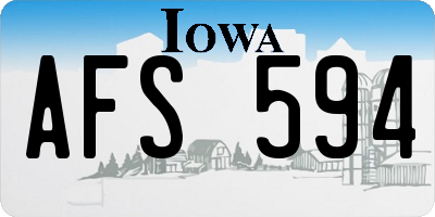 IA license plate AFS594