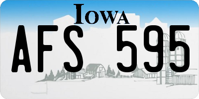 IA license plate AFS595