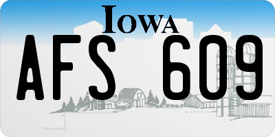 IA license plate AFS609