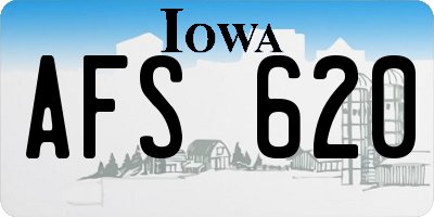 IA license plate AFS620