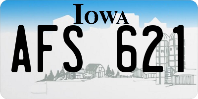 IA license plate AFS621