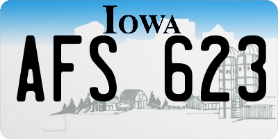 IA license plate AFS623