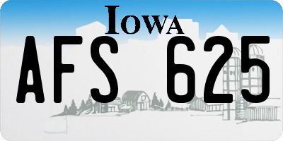 IA license plate AFS625