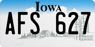 IA license plate AFS627