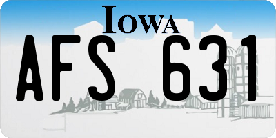 IA license plate AFS631