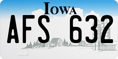 IA license plate AFS632